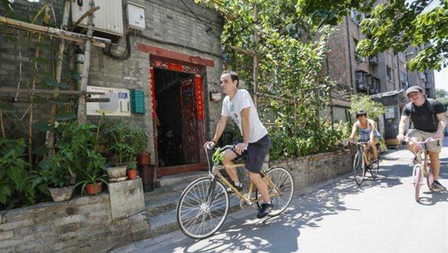 竹子自行车 看洋小伙儿将自行车玩出的新花样