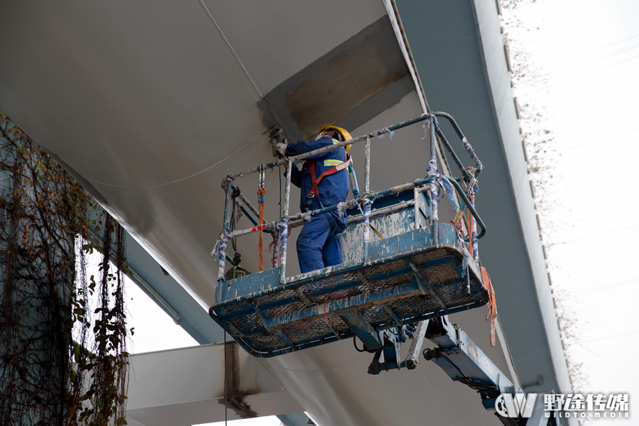 通车倒计时！ 野途传媒高清航拍国内首条空中自行车道