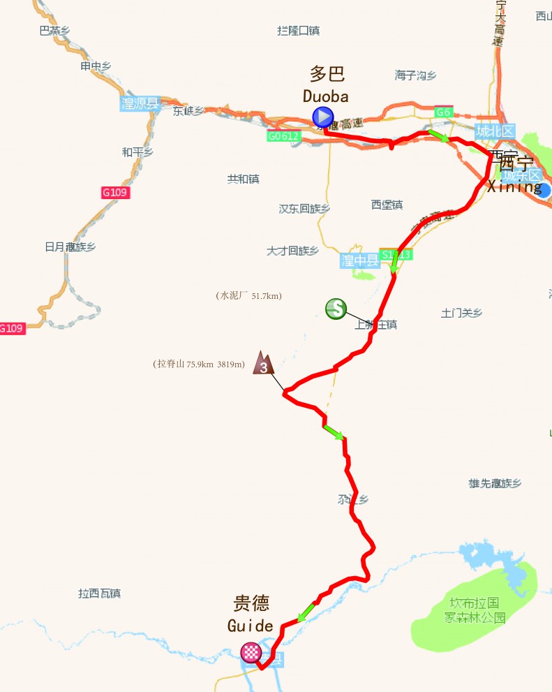 環(huán)湖賽第三賽段預(yù)告：多巴—貴德 全程133公里