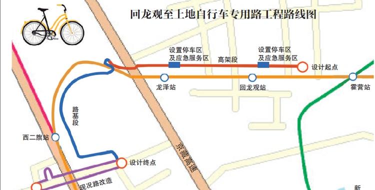北京首条自行车高速9月开建 双向6米设计时速20公里