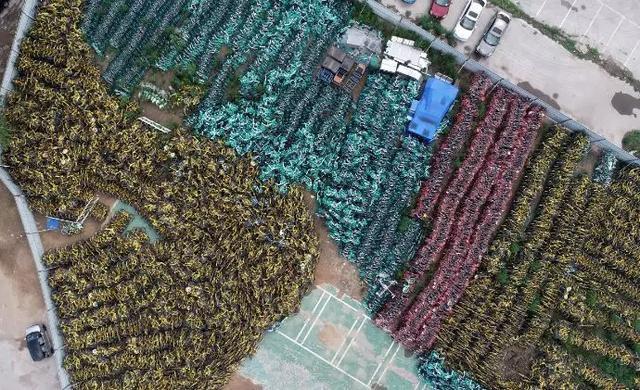 再现“单车坟场”！太原集中存放6万余辆遗弃共享单车