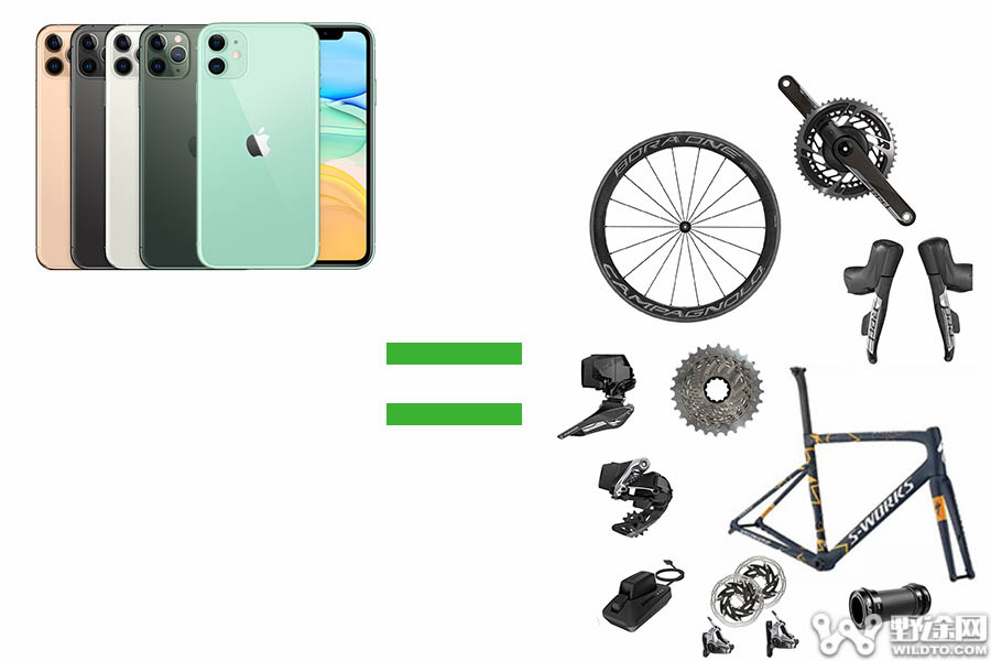 自行车人器材图鉴  一部Iphone11=这么多顶级产品！