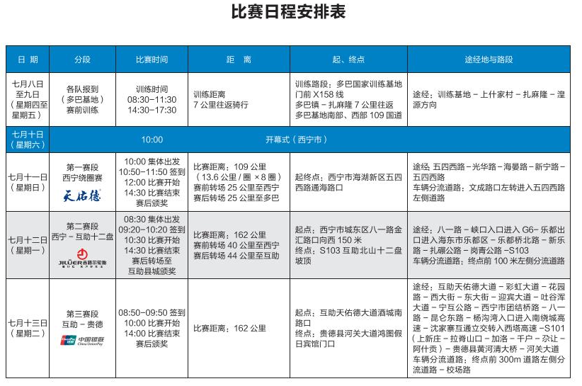 赛段路线出炉！2021环湖赛公布比赛日程安排