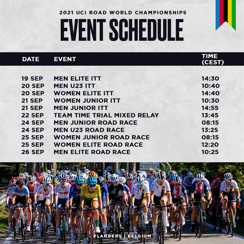 彩虹衫花落谁家？2021年公路自行车UCI世锦赛前瞻