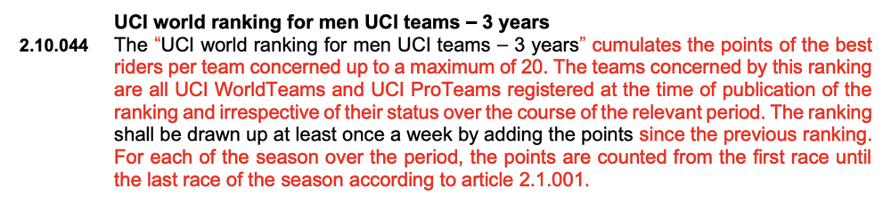 增加大赛积分 UCI积分系统改革解析