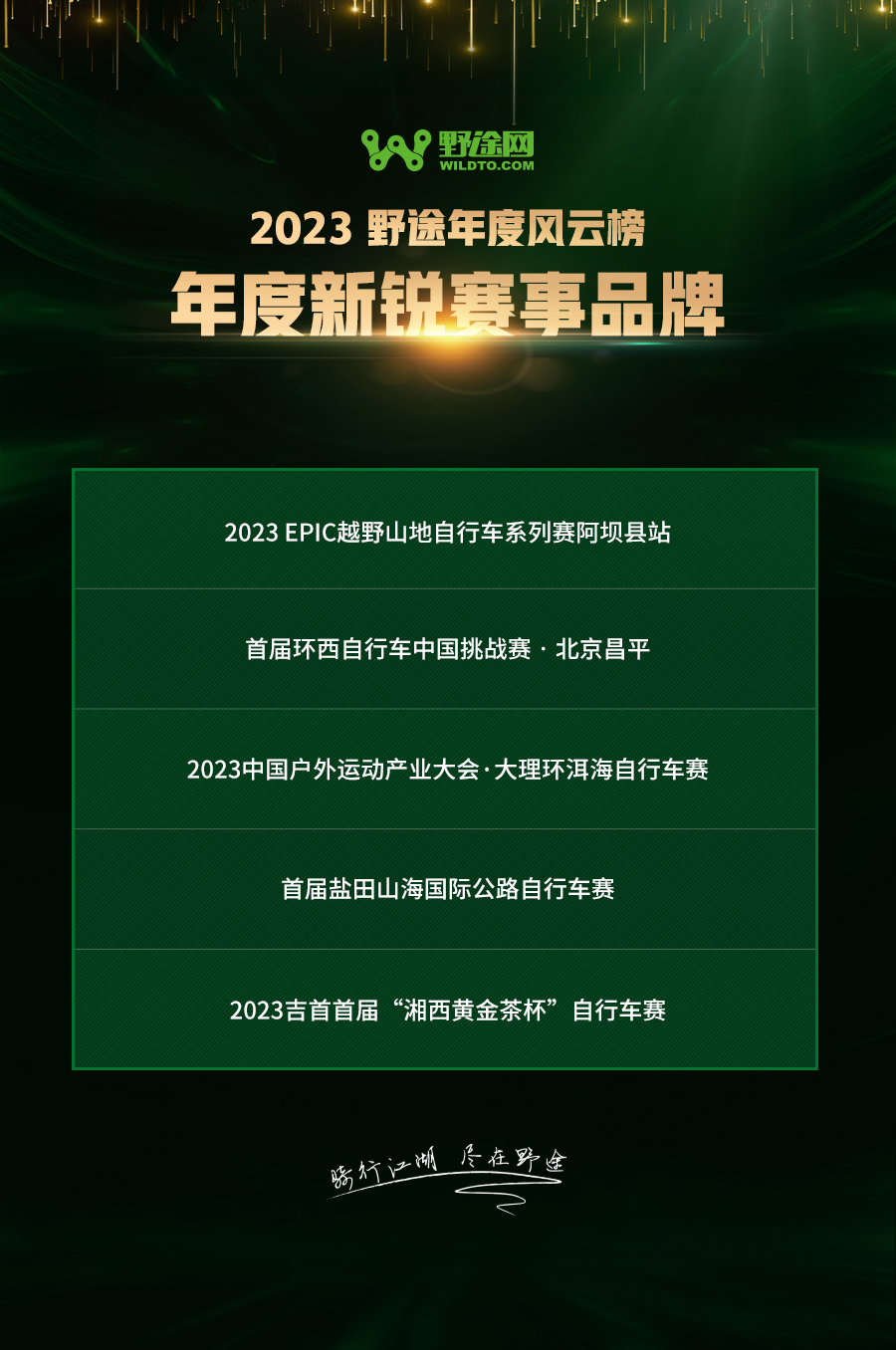 焕生机  新力量  2023野途年度风云榜重磅出炉