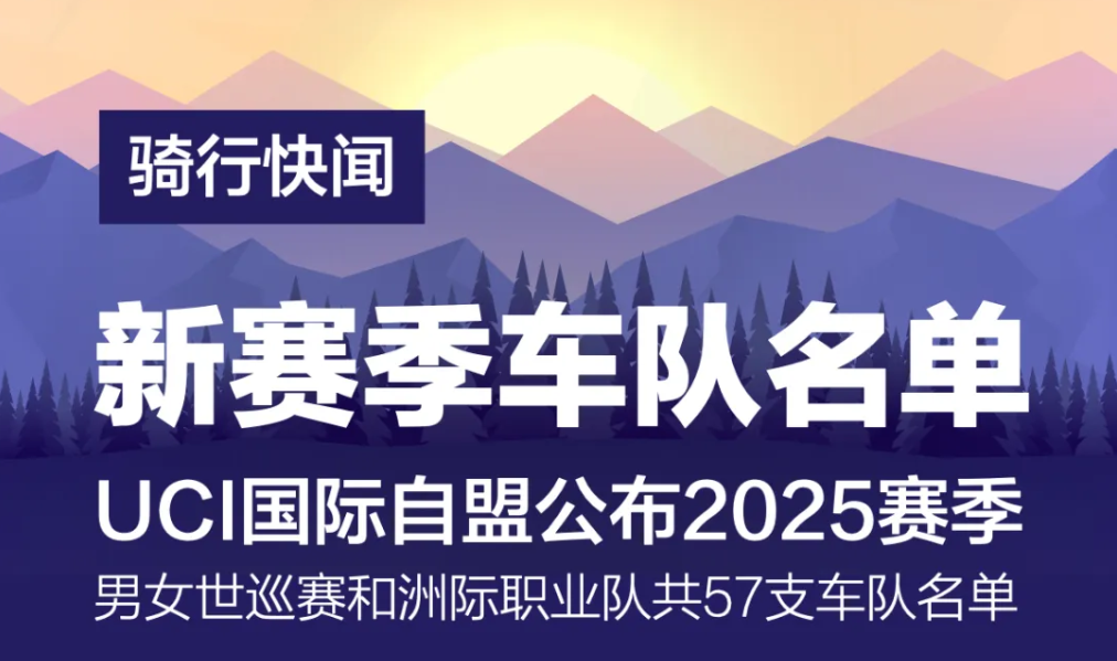 UCI正式公布2025賽季男女世巡和洲際職業(yè)隊名單