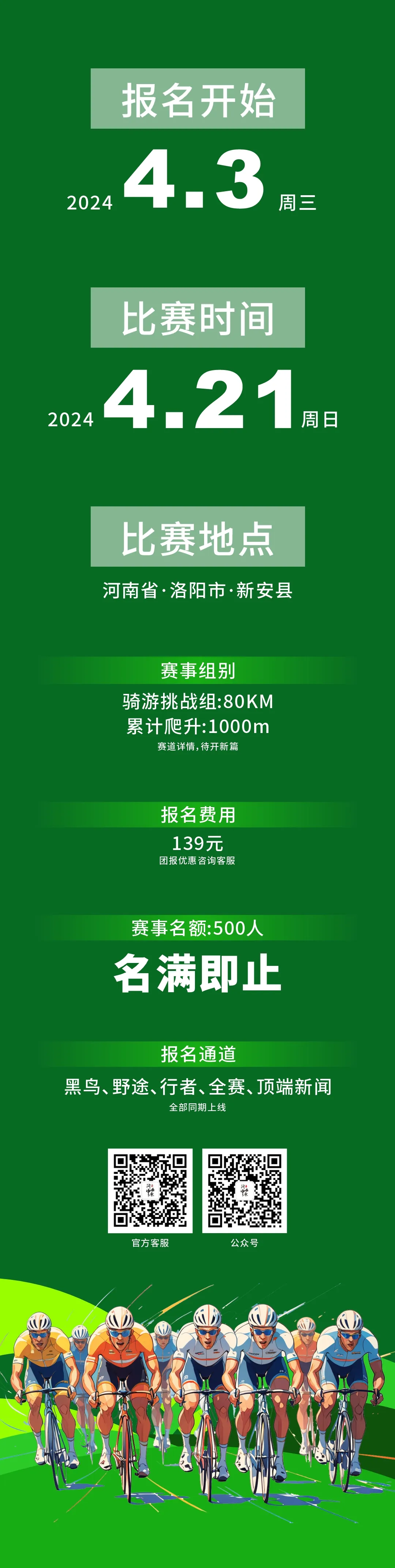 重磅消息 年度首站自行车骑游大会报名时间公布！