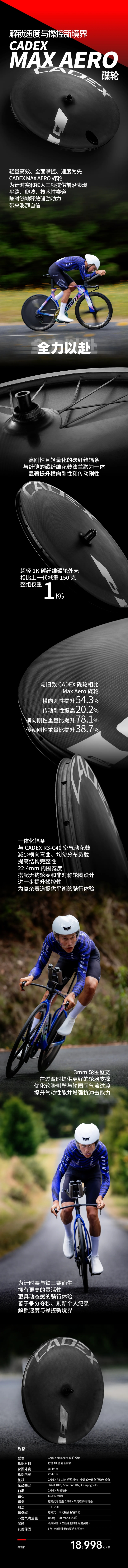 解锁速度与操控新境界 CADEX MAX AERO碟轮