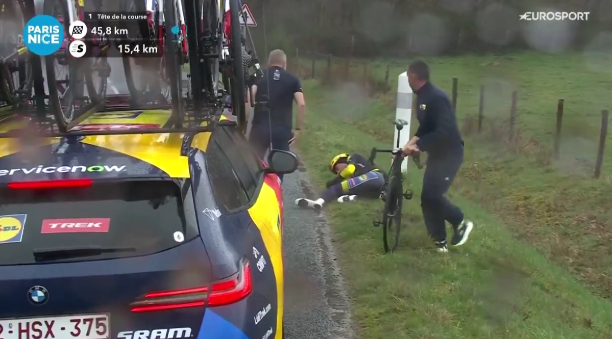 巴黎 - 尼斯 | 黄衫阿尤索摔车退赛  温格高雨中单飞夺冠