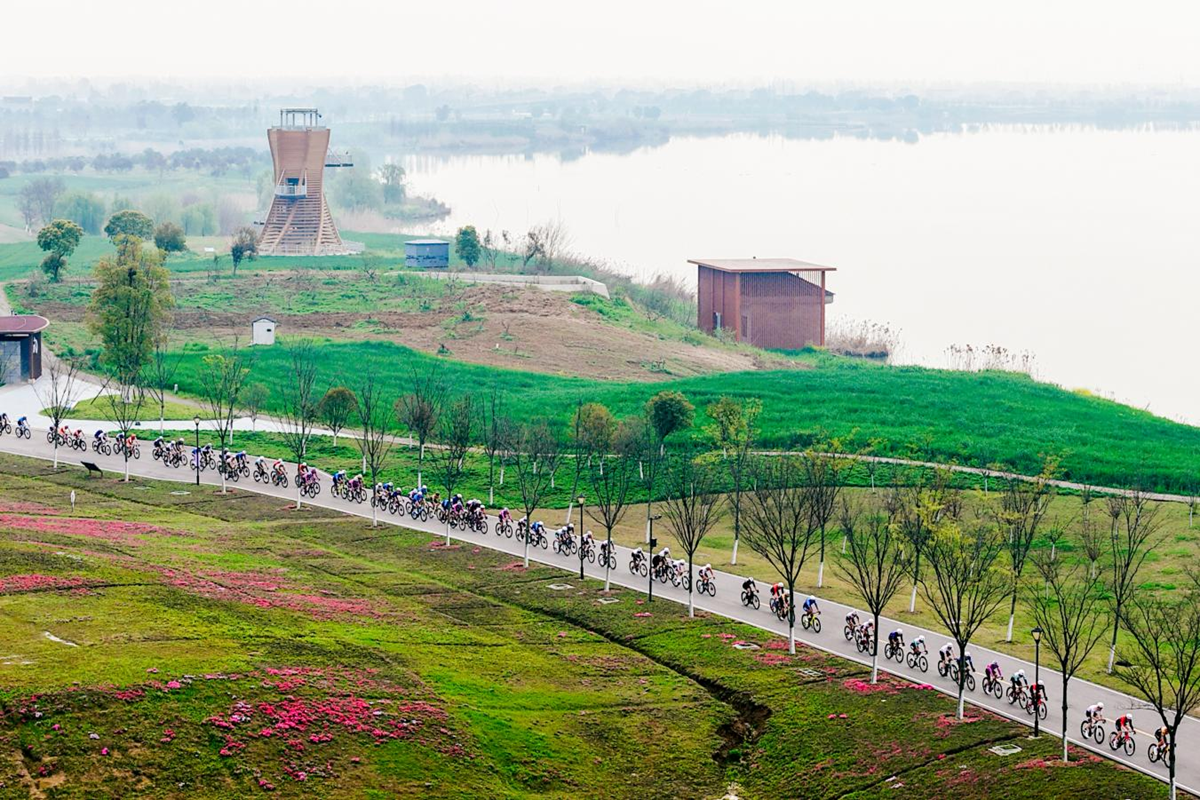 2026中国公路自行车公开赛（湖北枝江站） 鸣枪开赛  千名车手竞速“三峡水乡”