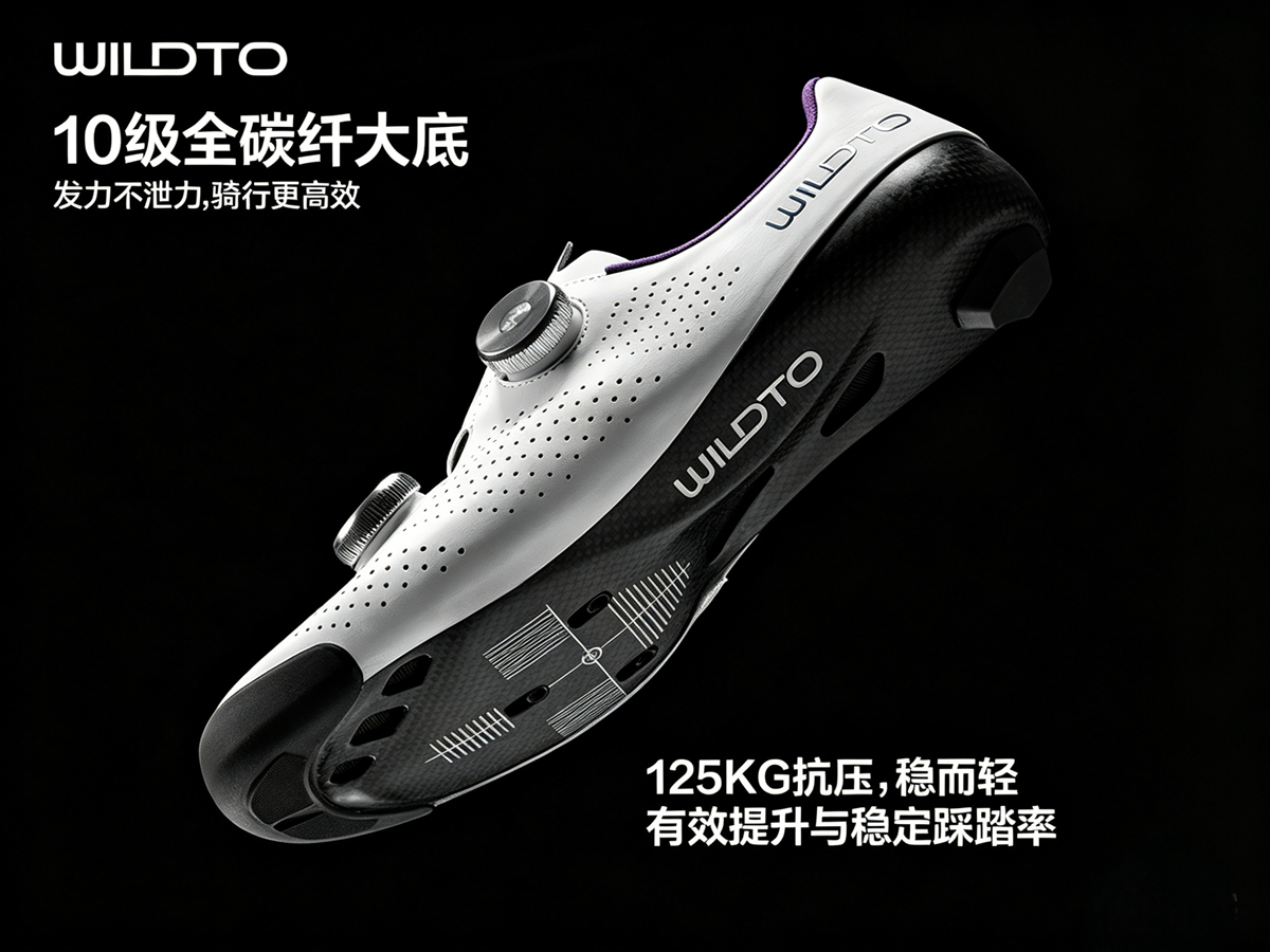 野途甄选|全碳纤宽楦公路锁鞋「风掣」：告别挤脚，发力直接