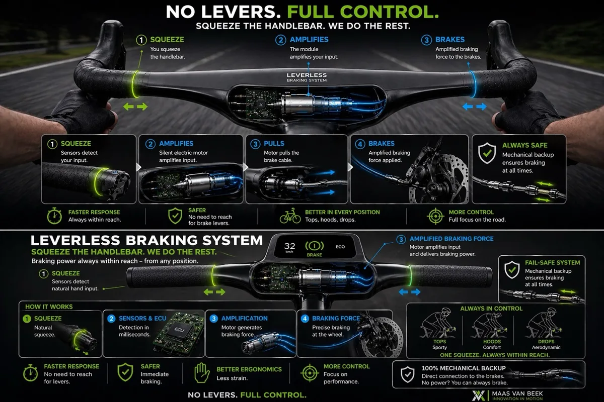 取消刹车手柄 车把握力感应刹车将问世？