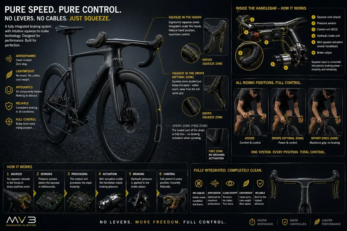 取消刹车手柄 车把握力感应刹车将问世？