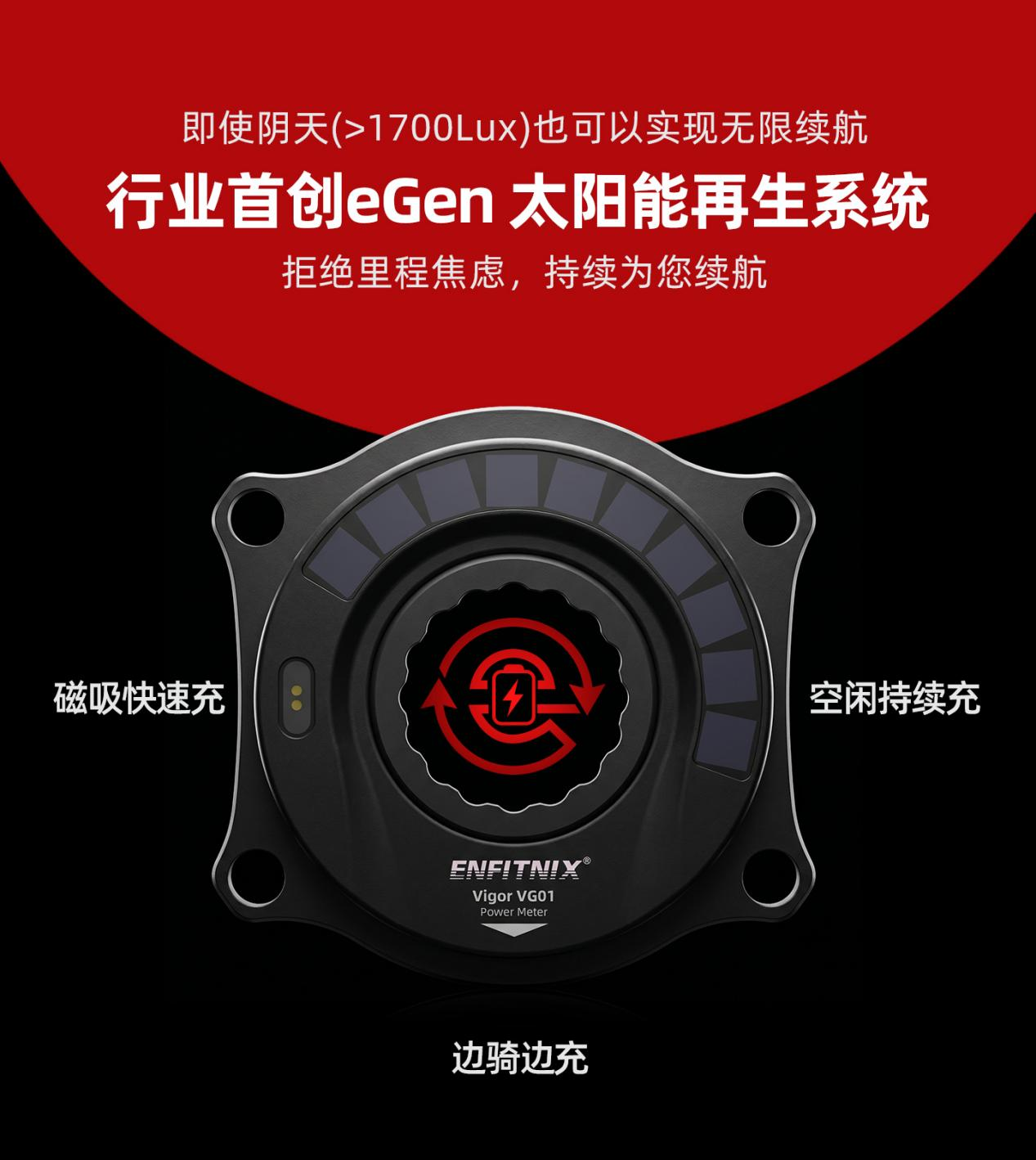 英豪智造新品发布Vigor VG01盘爪功率计 搭载eGen太阳能再生系统